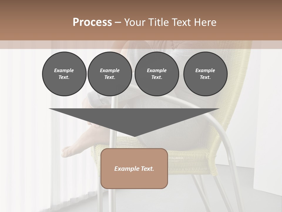 A Woman Sitting In A Chair With Her Legs Crossed PowerPoint Template