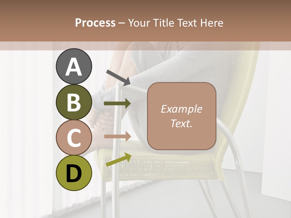 A Woman Sitting In A Chair With Her Legs Crossed PowerPoint Template