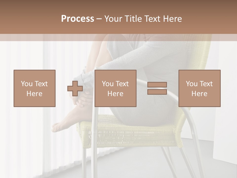 A Woman Sitting In A Chair With Her Legs Crossed PowerPoint Template