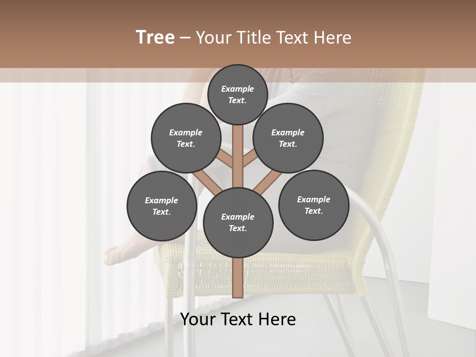 A Woman Sitting In A Chair With Her Legs Crossed PowerPoint Template