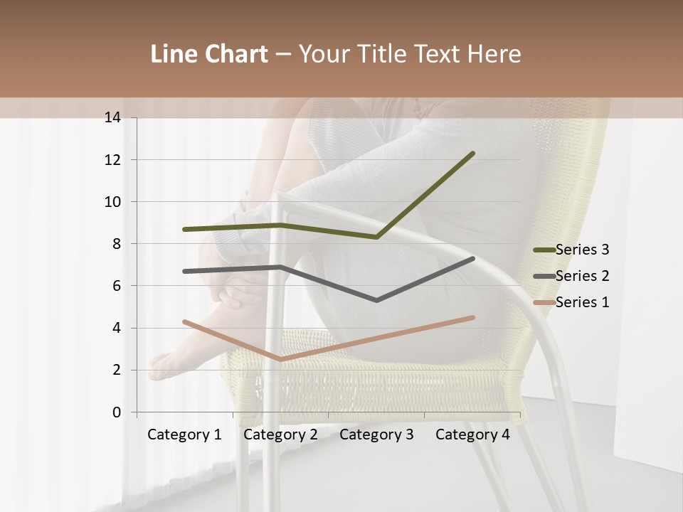 A Woman Sitting In A Chair With Her Legs Crossed PowerPoint Template