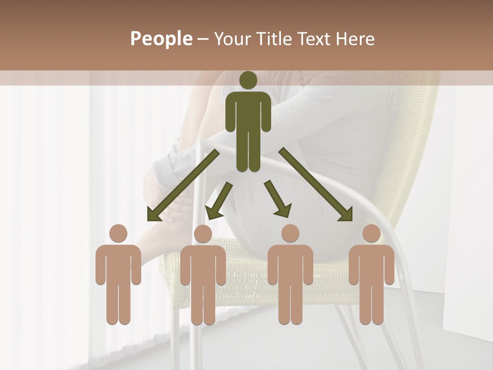 A Woman Sitting In A Chair With Her Legs Crossed PowerPoint Template