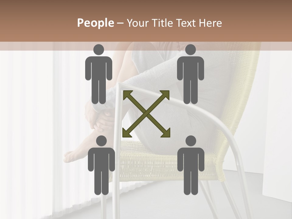 A Woman Sitting In A Chair With Her Legs Crossed PowerPoint Template