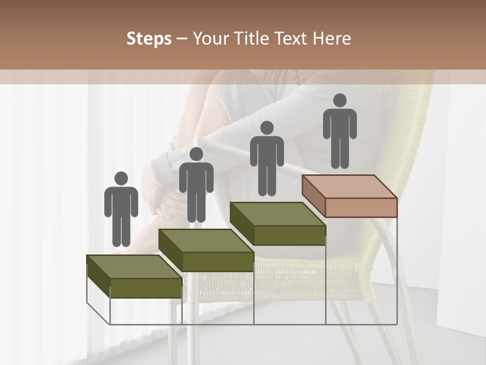 A Woman Sitting In A Chair With Her Legs Crossed PowerPoint Template