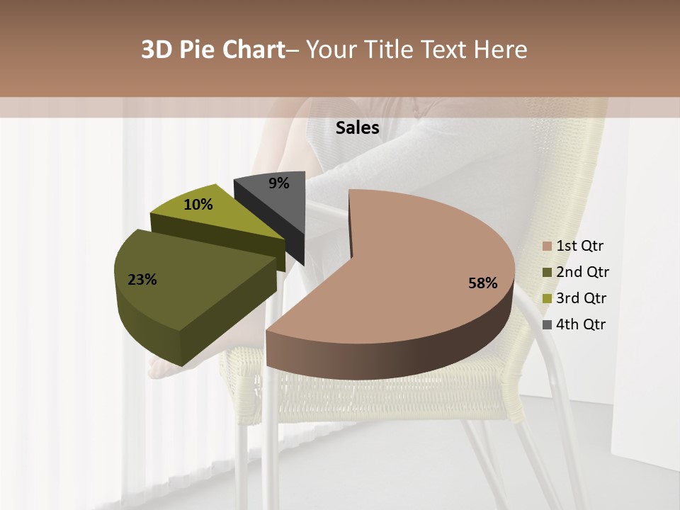 A Woman Sitting In A Chair With Her Legs Crossed PowerPoint Template