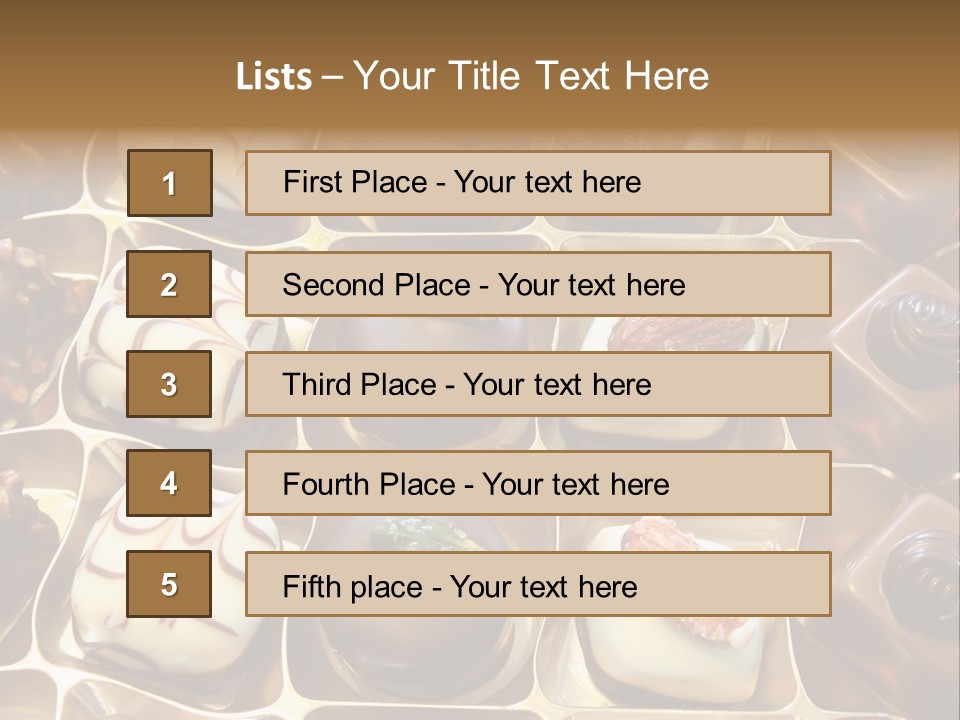 An Array Of Chocolates. PowerPoint Template