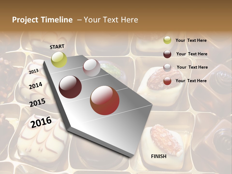 An Array Of Chocolates. PowerPoint Template