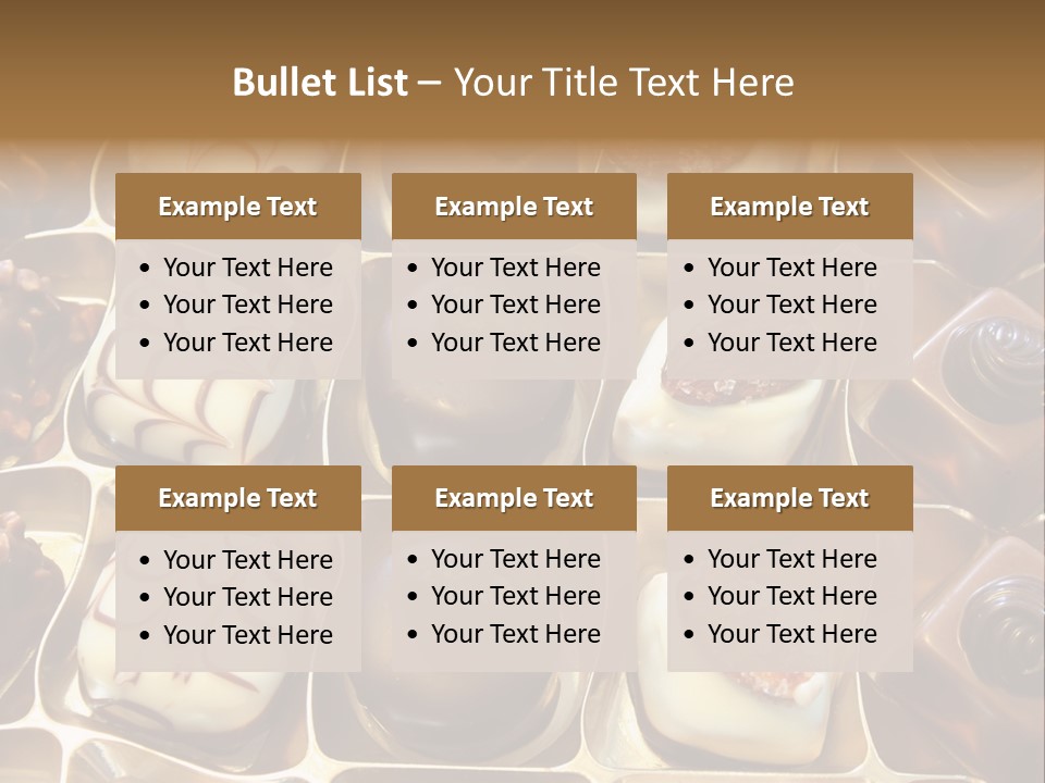 An Array Of Chocolates. PowerPoint Template