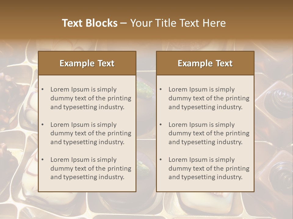 An Array Of Chocolates. PowerPoint Template