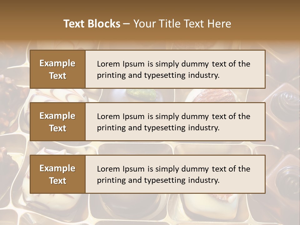 An Array Of Chocolates. PowerPoint Template