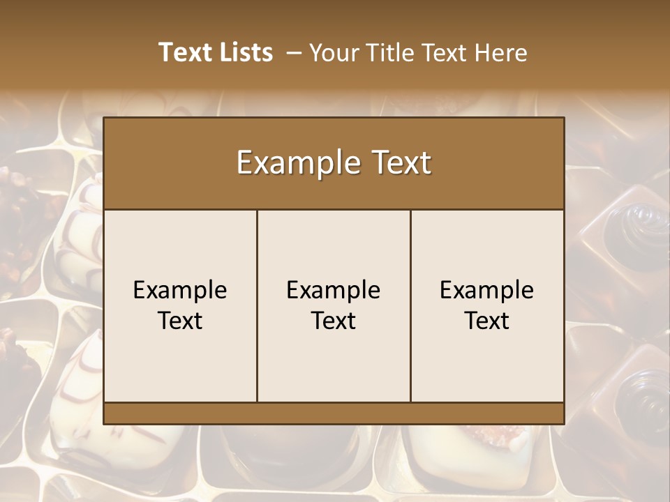 An Array Of Chocolates. PowerPoint Template