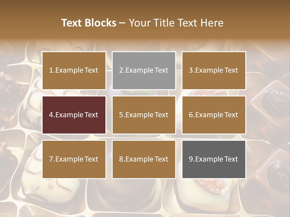 An Array Of Chocolates. PowerPoint Template