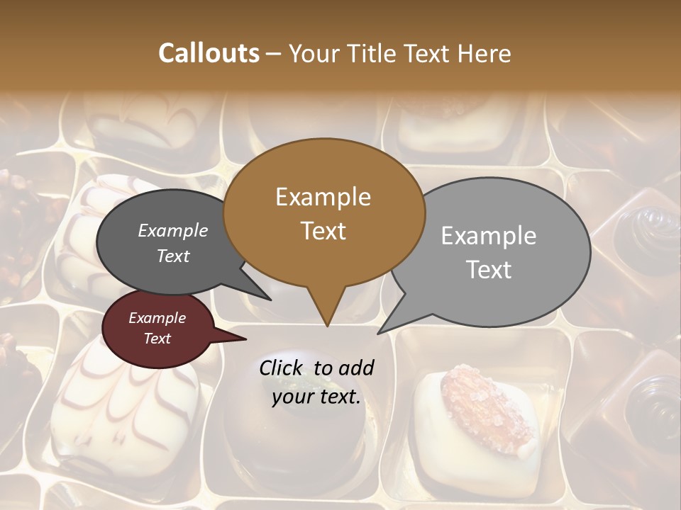 An Array Of Chocolates. PowerPoint Template