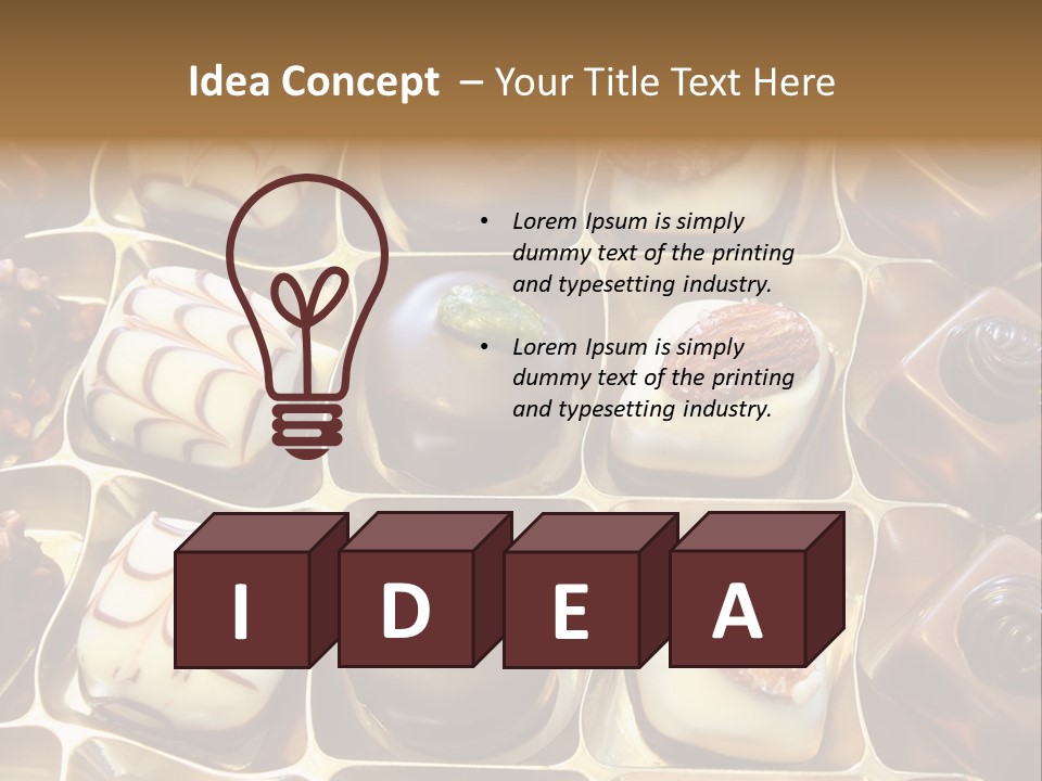 An Array Of Chocolates. PowerPoint Template