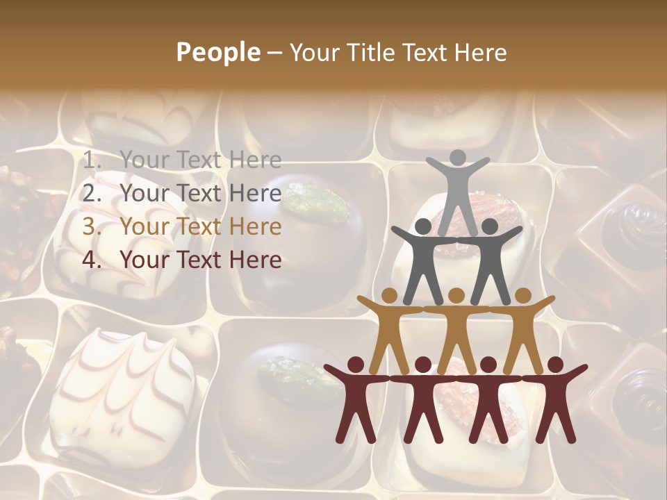 An Array Of Chocolates. PowerPoint Template