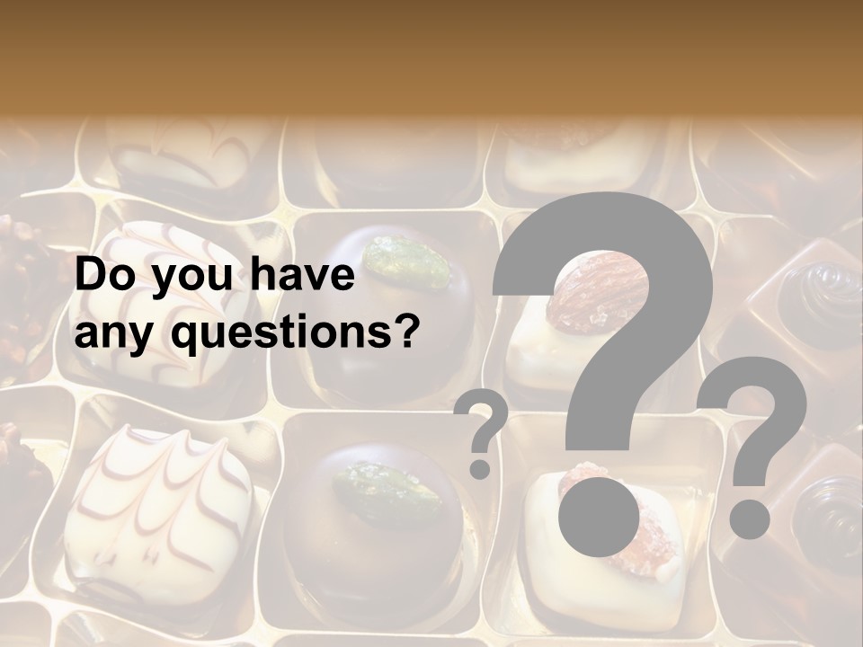 An Array Of Chocolates. PowerPoint Template