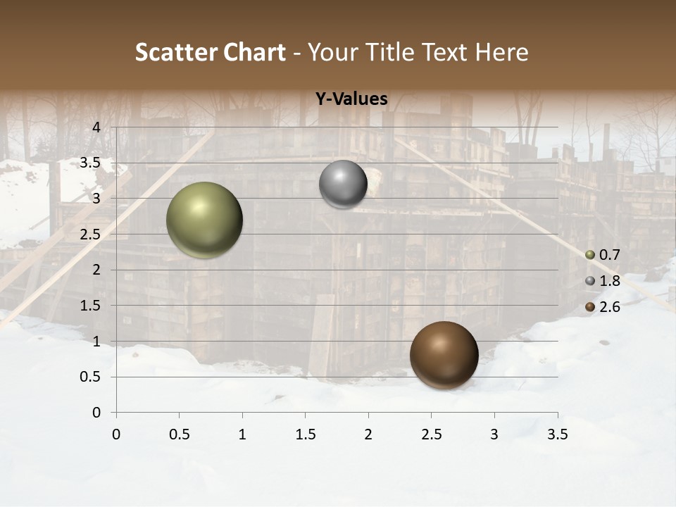 New Home Construction Site In The Winter, With Snow In The Foreground And Woods In The Background PowerPoint Template