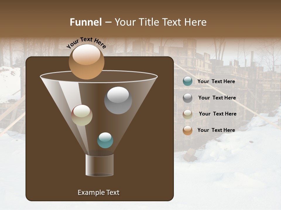 New Home Construction Site In The Winter, With Snow In The Foreground And Woods In The Background PowerPoint Template