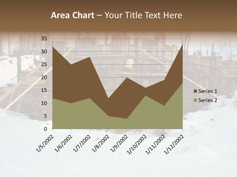 New Home Construction Site In The Winter, With Snow In The Foreground And Woods In The Background PowerPoint Template