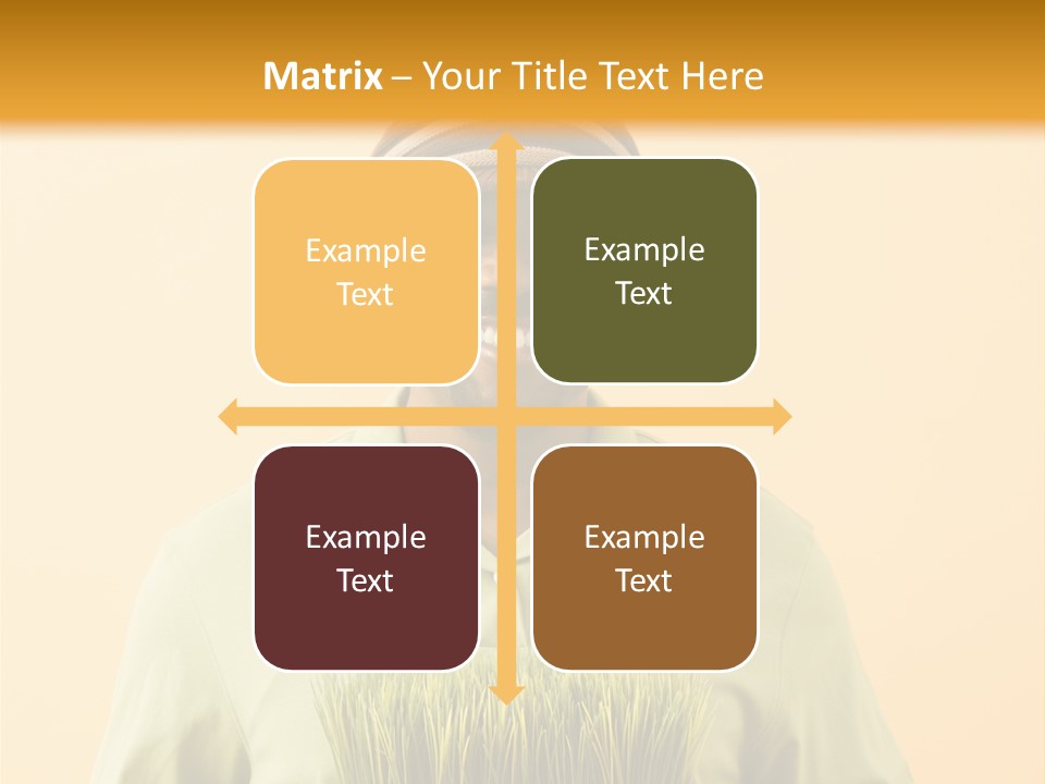 A Man Holding A Box Of Grass Powerpoint Template PowerPoint Template