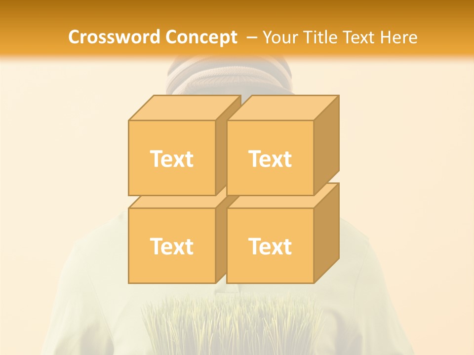 A Man Holding A Box Of Grass Powerpoint Template PowerPoint Template