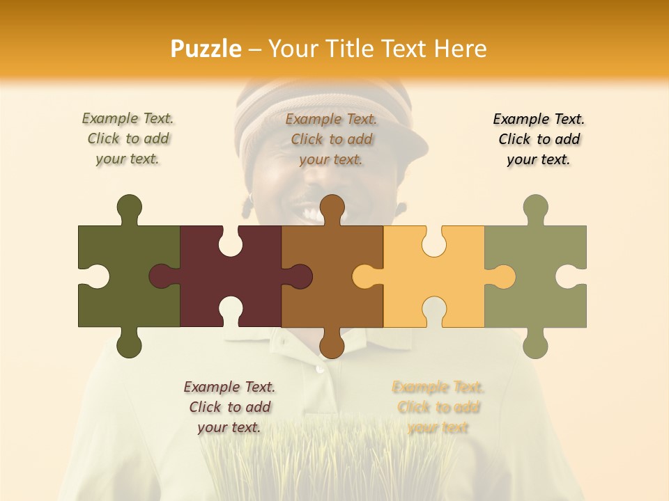 A Man Holding A Box Of Grass Powerpoint Template PowerPoint Template