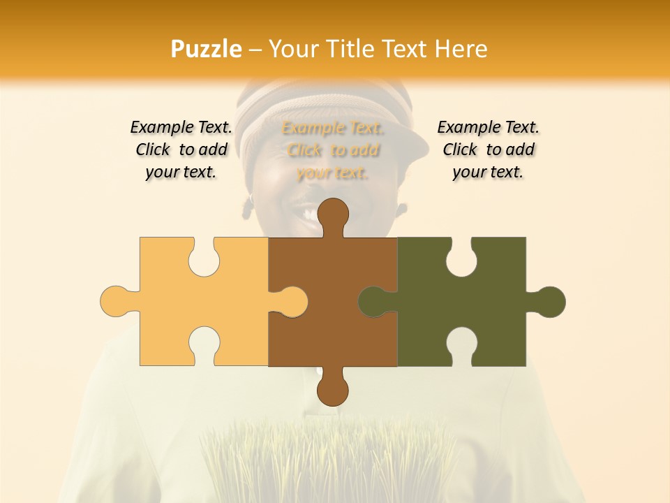 A Man Holding A Box Of Grass Powerpoint Template PowerPoint Template