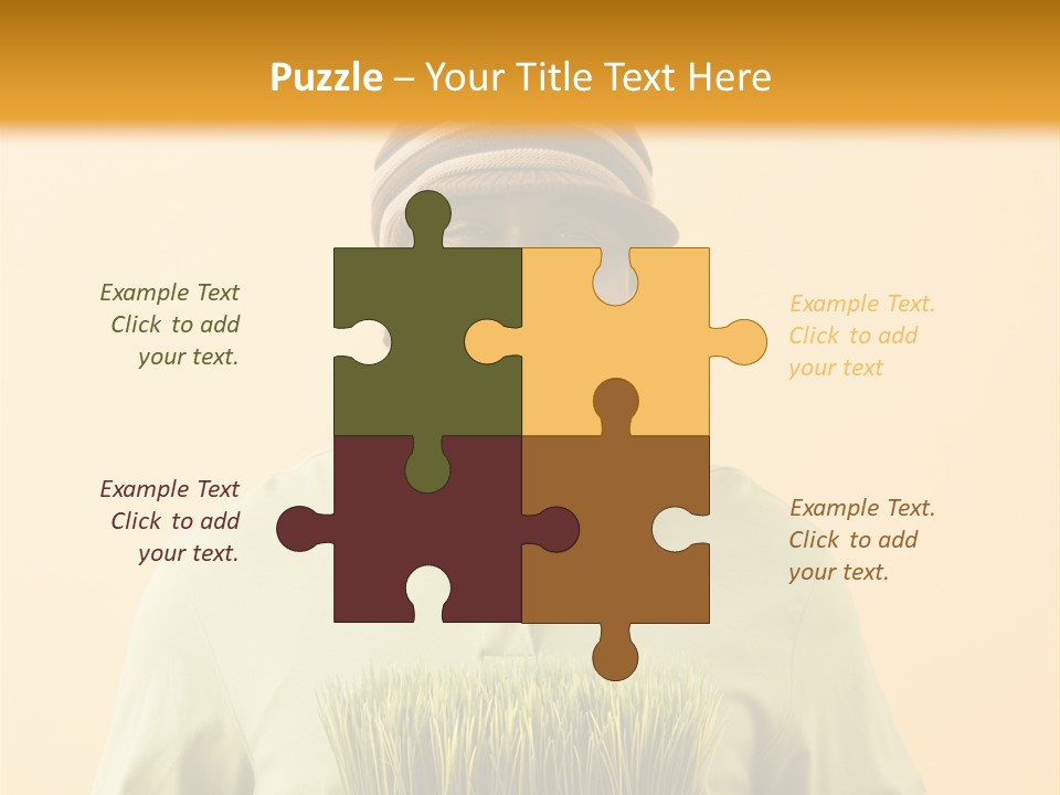 A Man Holding A Box Of Grass Powerpoint Template PowerPoint Template