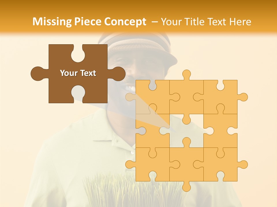 A Man Holding A Box Of Grass Powerpoint Template PowerPoint Template