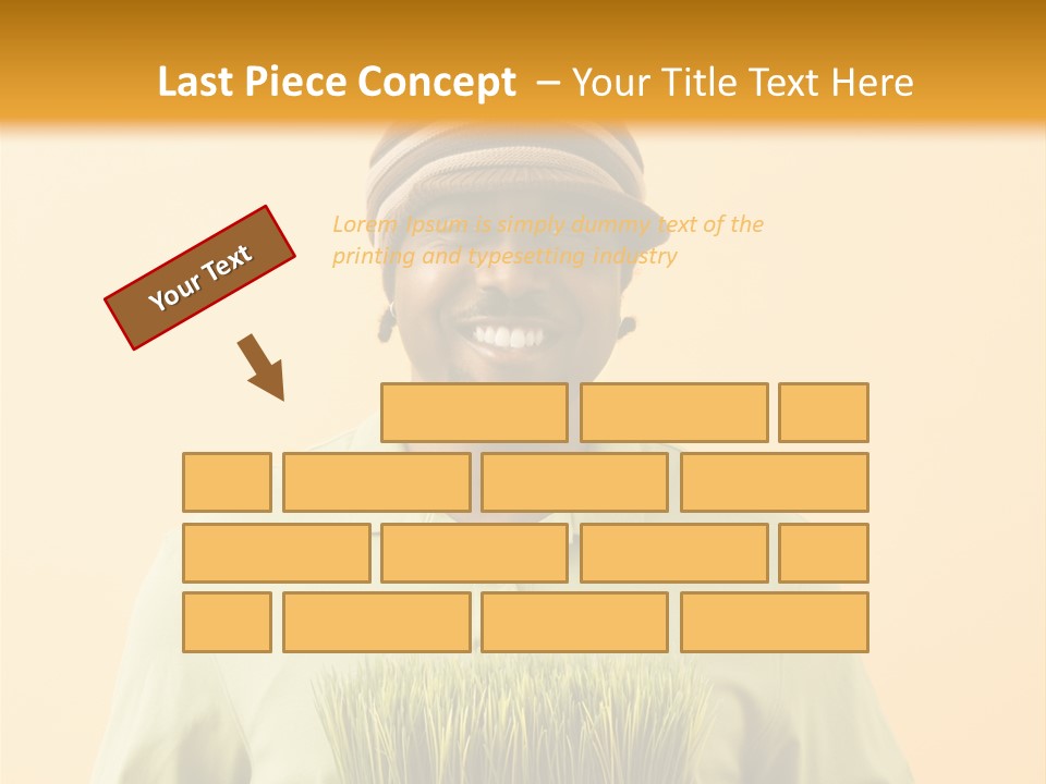 A Man Holding A Box Of Grass Powerpoint Template PowerPoint Template