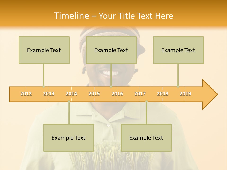 A Man Holding A Box Of Grass Powerpoint Template PowerPoint Template