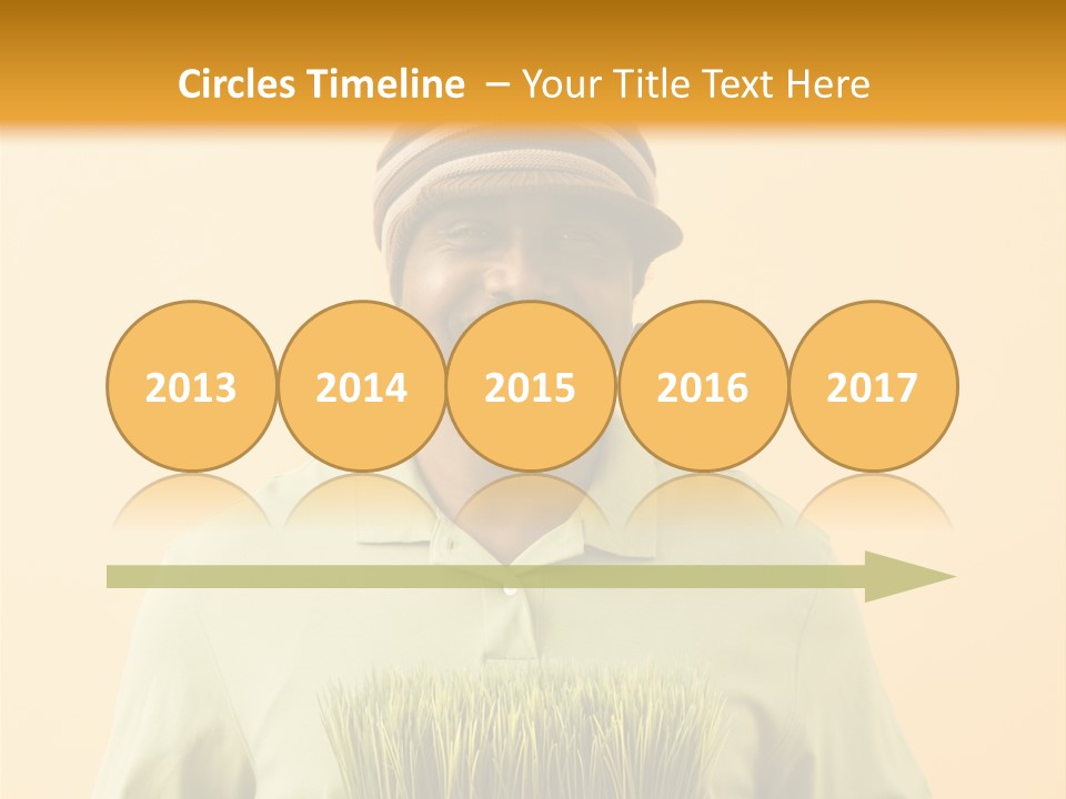 A Man Holding A Box Of Grass Powerpoint Template PowerPoint Template