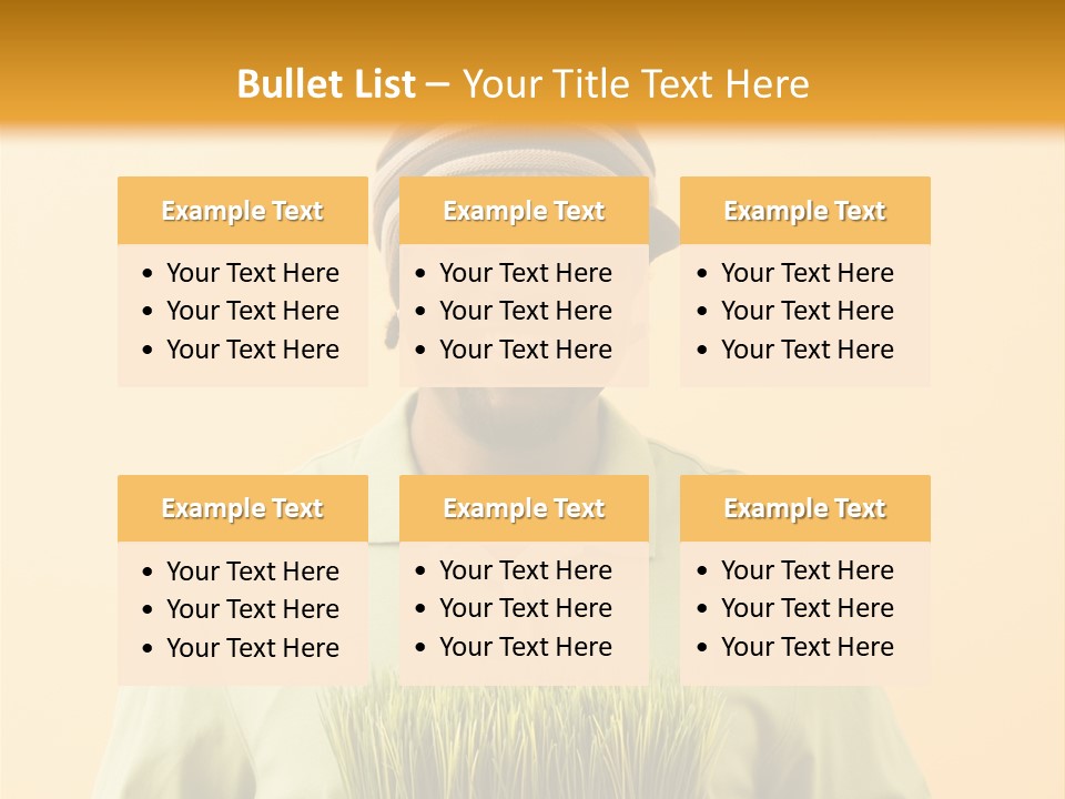 A Man Holding A Box Of Grass Powerpoint Template PowerPoint Template