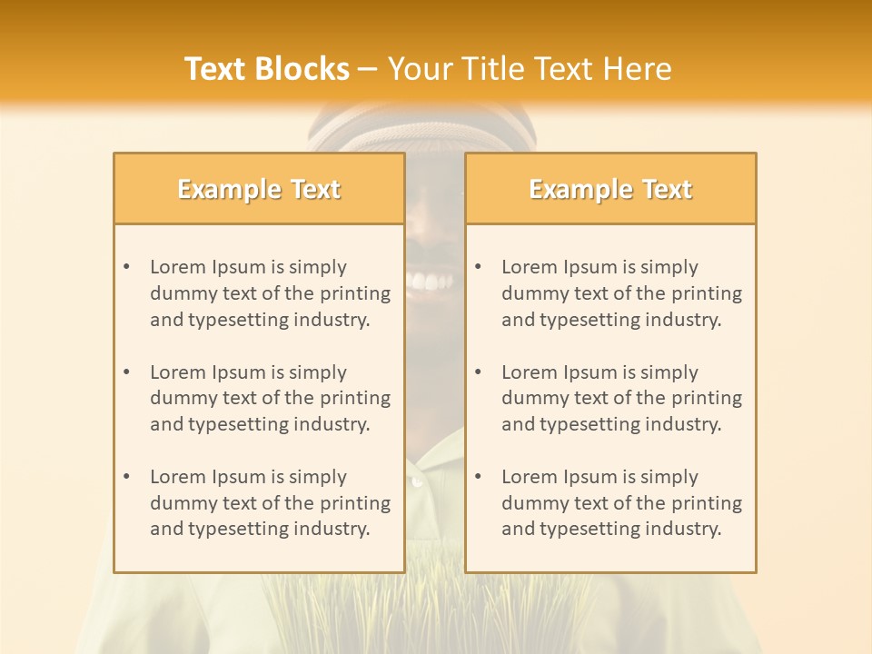 A Man Holding A Box Of Grass Powerpoint Template PowerPoint Template