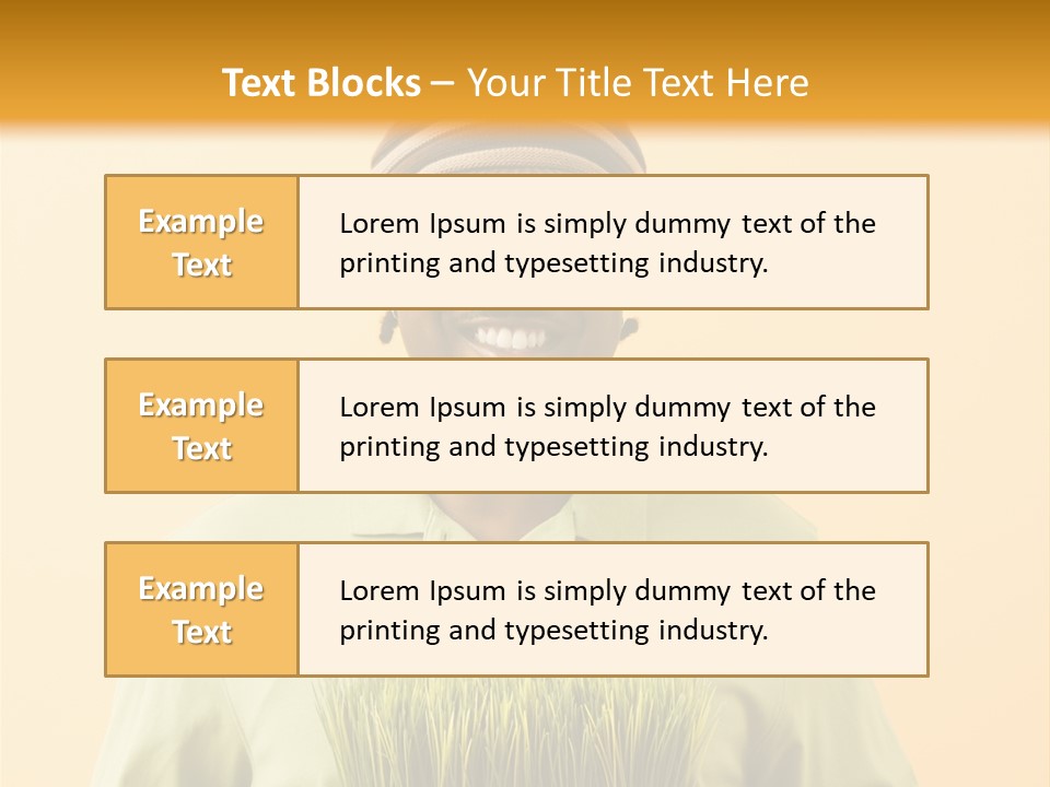 A Man Holding A Box Of Grass Powerpoint Template PowerPoint Template