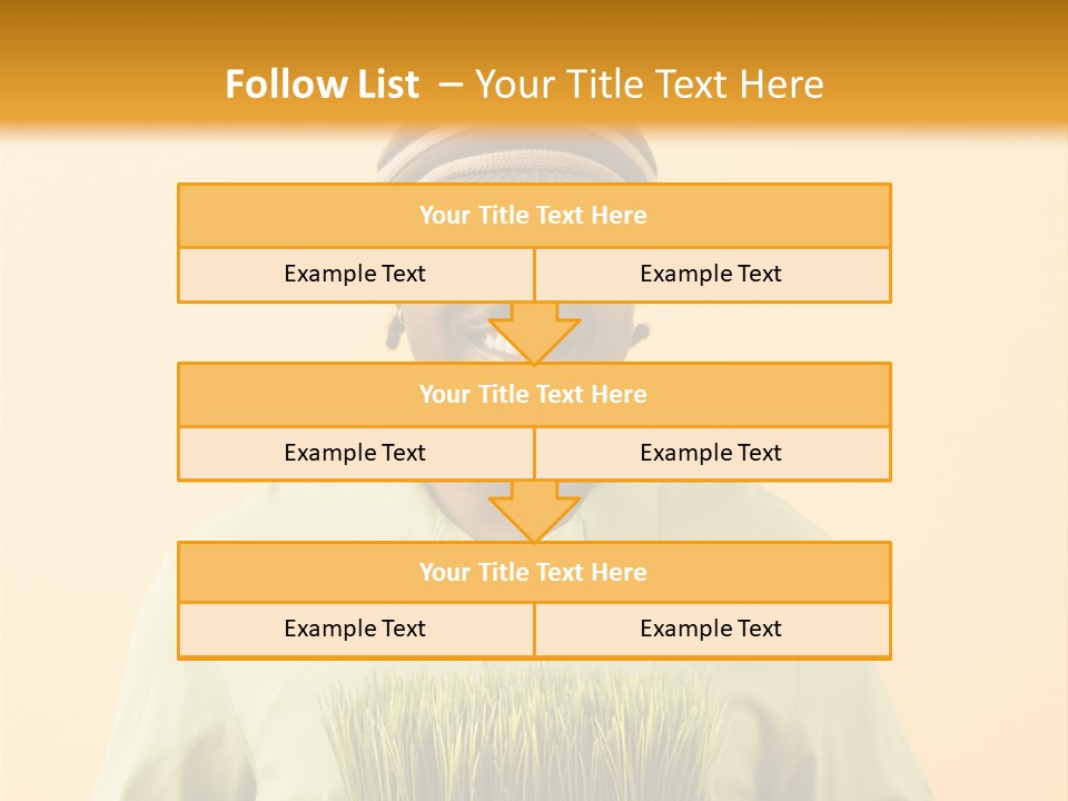 A Man Holding A Box Of Grass Powerpoint Template PowerPoint Template
