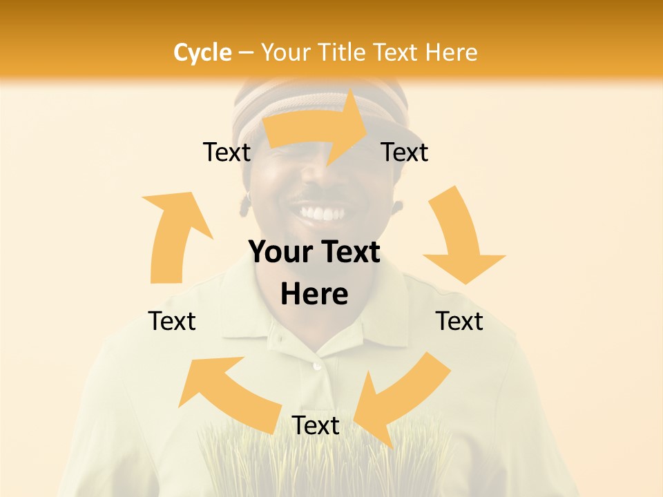 A Man Holding A Box Of Grass Powerpoint Template PowerPoint Template