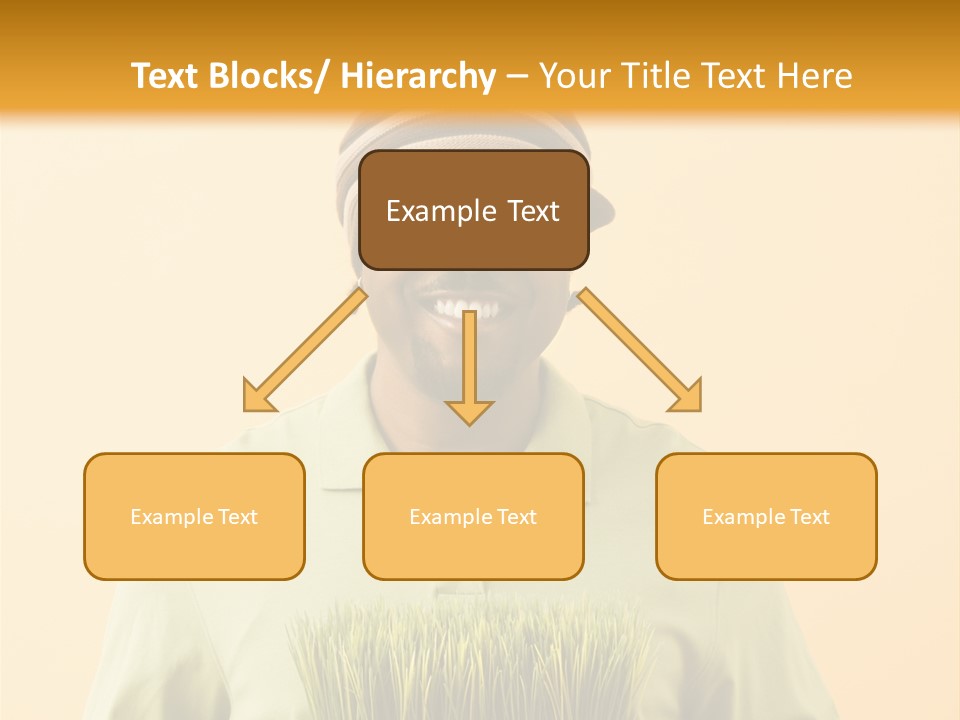 A Man Holding A Box Of Grass Powerpoint Template PowerPoint Template