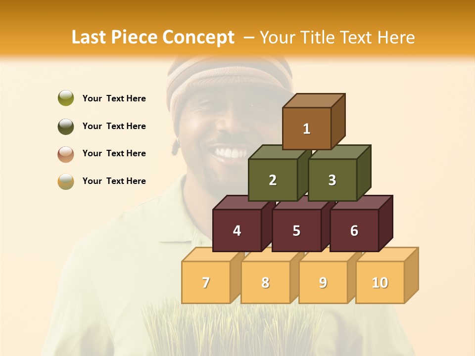 A Man Holding A Box Of Grass Powerpoint Template PowerPoint Template