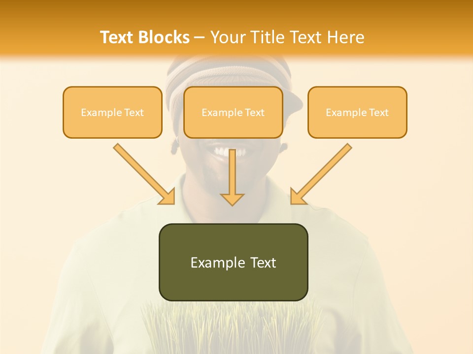A Man Holding A Box Of Grass Powerpoint Template PowerPoint Template