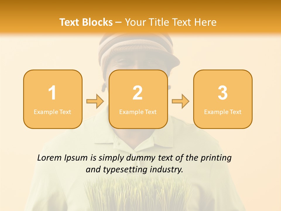 A Man Holding A Box Of Grass Powerpoint Template PowerPoint Template
