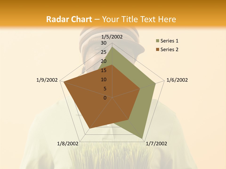 A Man Holding A Box Of Grass Powerpoint Template PowerPoint Template