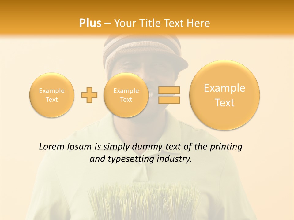 A Man Holding A Box Of Grass Powerpoint Template PowerPoint Template