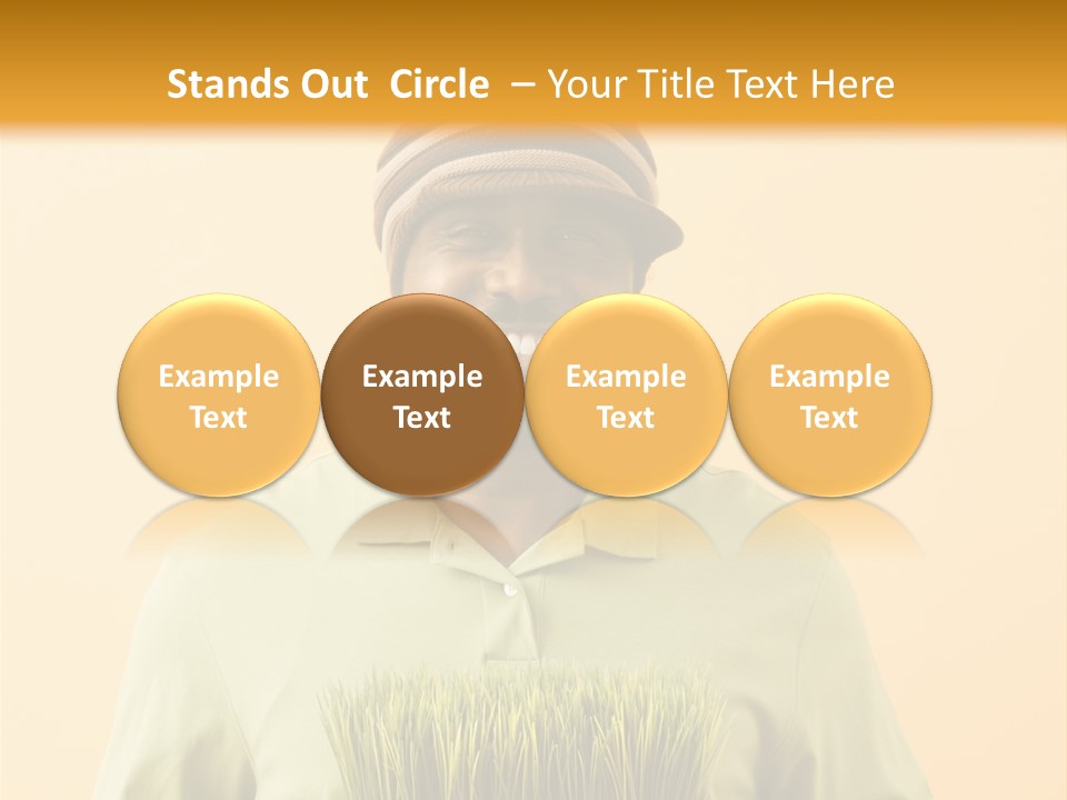 A Man Holding A Box Of Grass Powerpoint Template PowerPoint Template