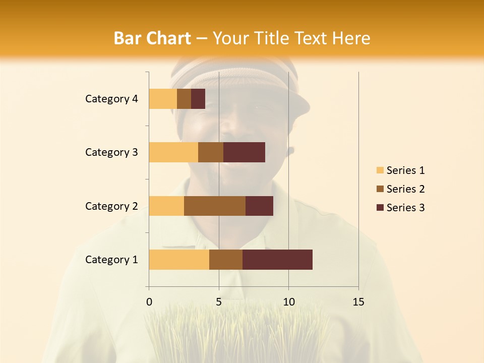 A Man Holding A Box Of Grass Powerpoint Template PowerPoint Template