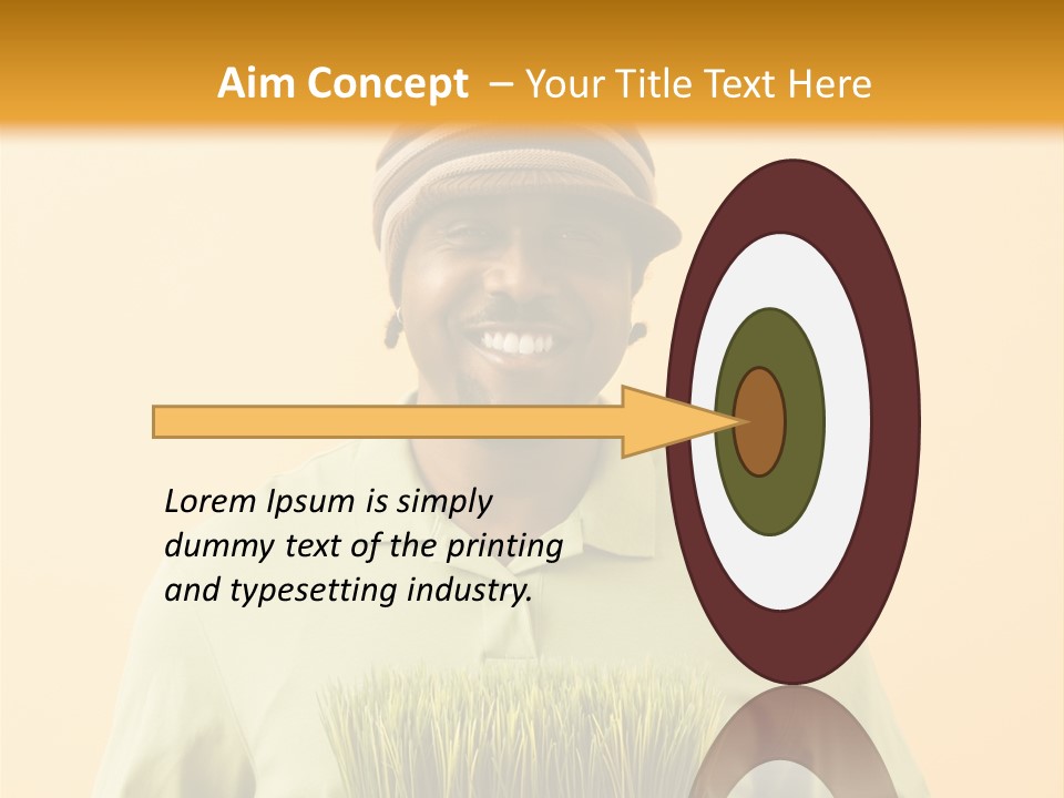 A Man Holding A Box Of Grass Powerpoint Template PowerPoint Template