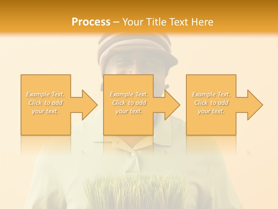 A Man Holding A Box Of Grass Powerpoint Template PowerPoint Template