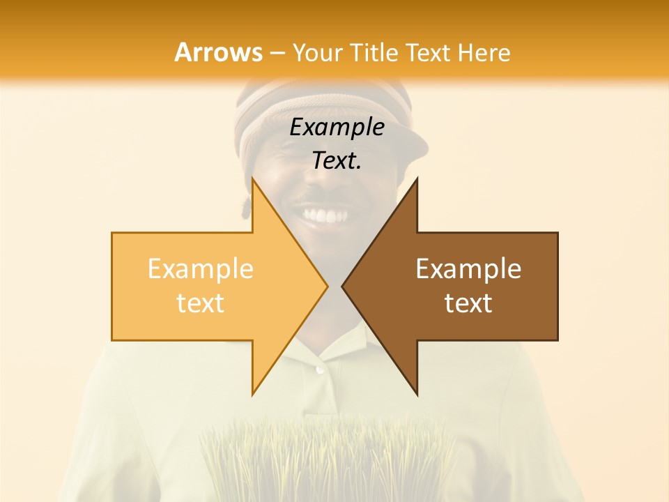 A Man Holding A Box Of Grass Powerpoint Template PowerPoint Template