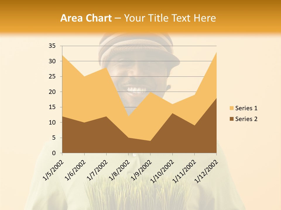 A Man Holding A Box Of Grass Powerpoint Template PowerPoint Template