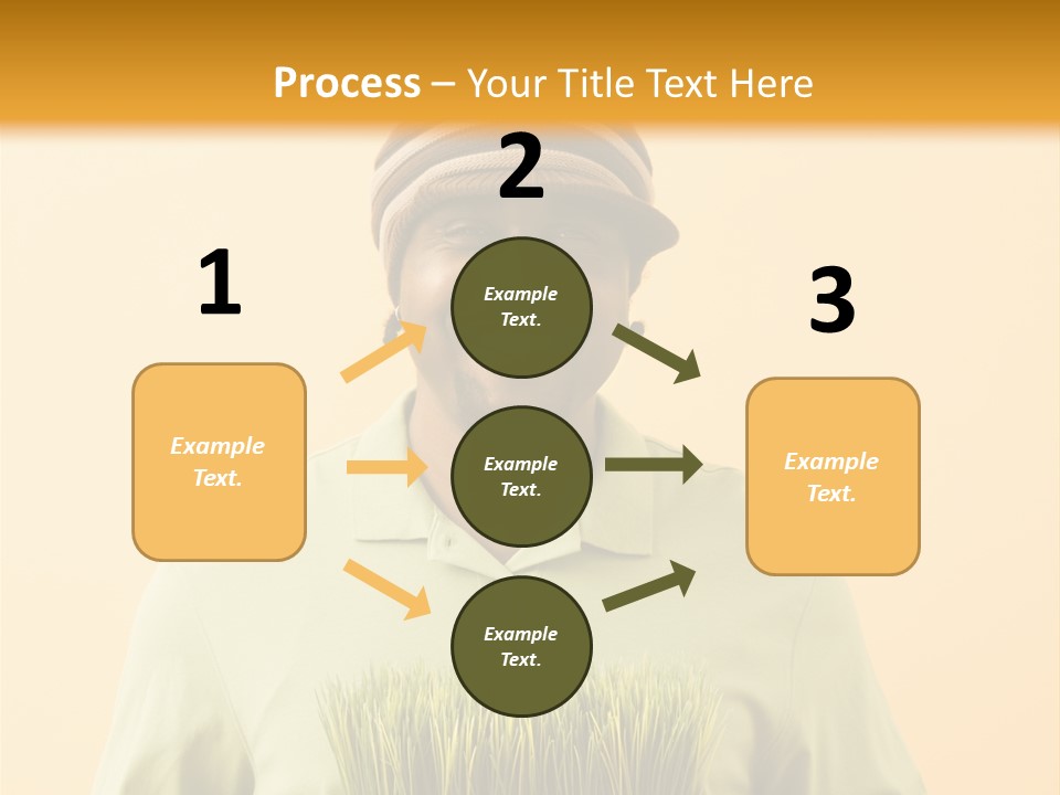 A Man Holding A Box Of Grass Powerpoint Template PowerPoint Template